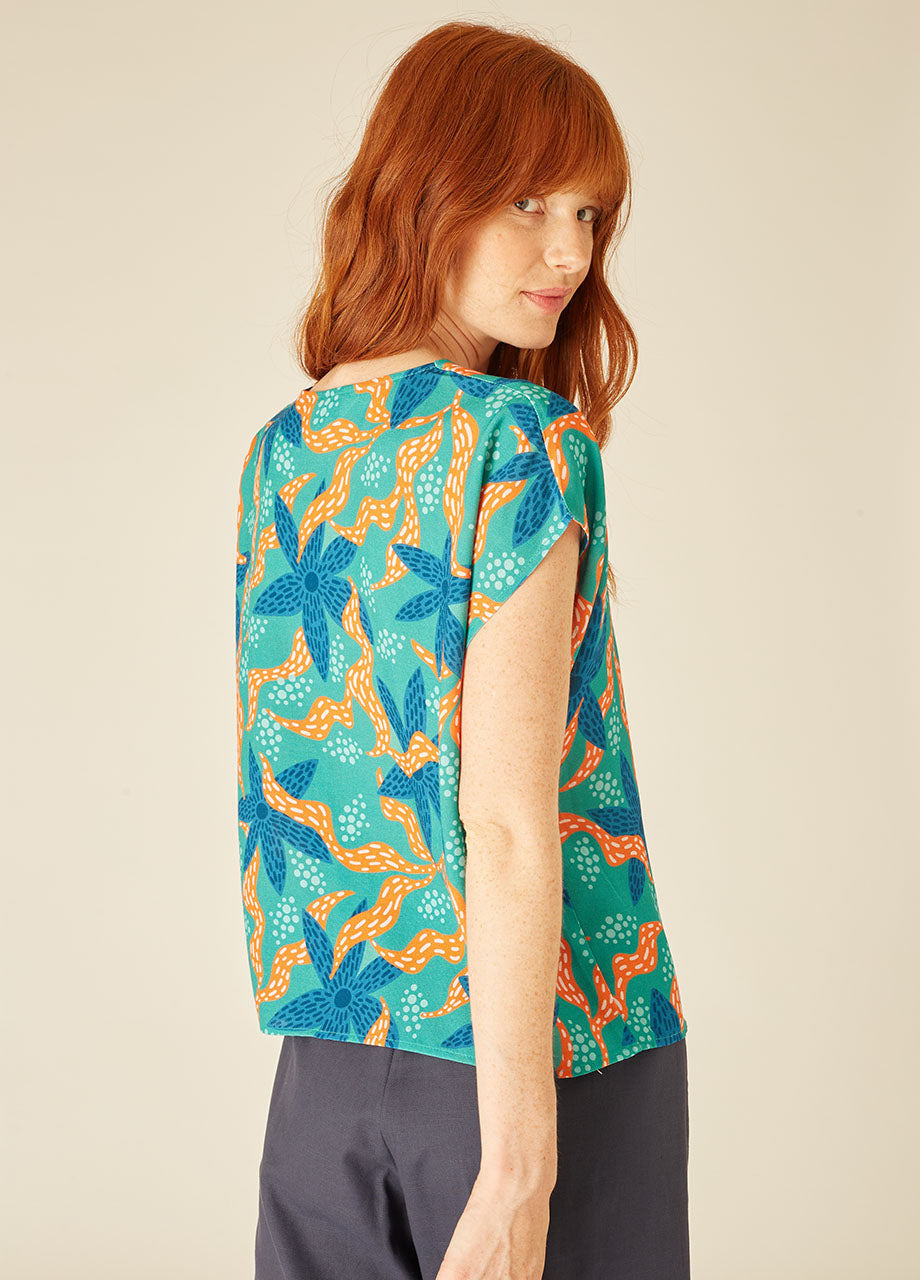 SEA FLOWERS BLOUSE