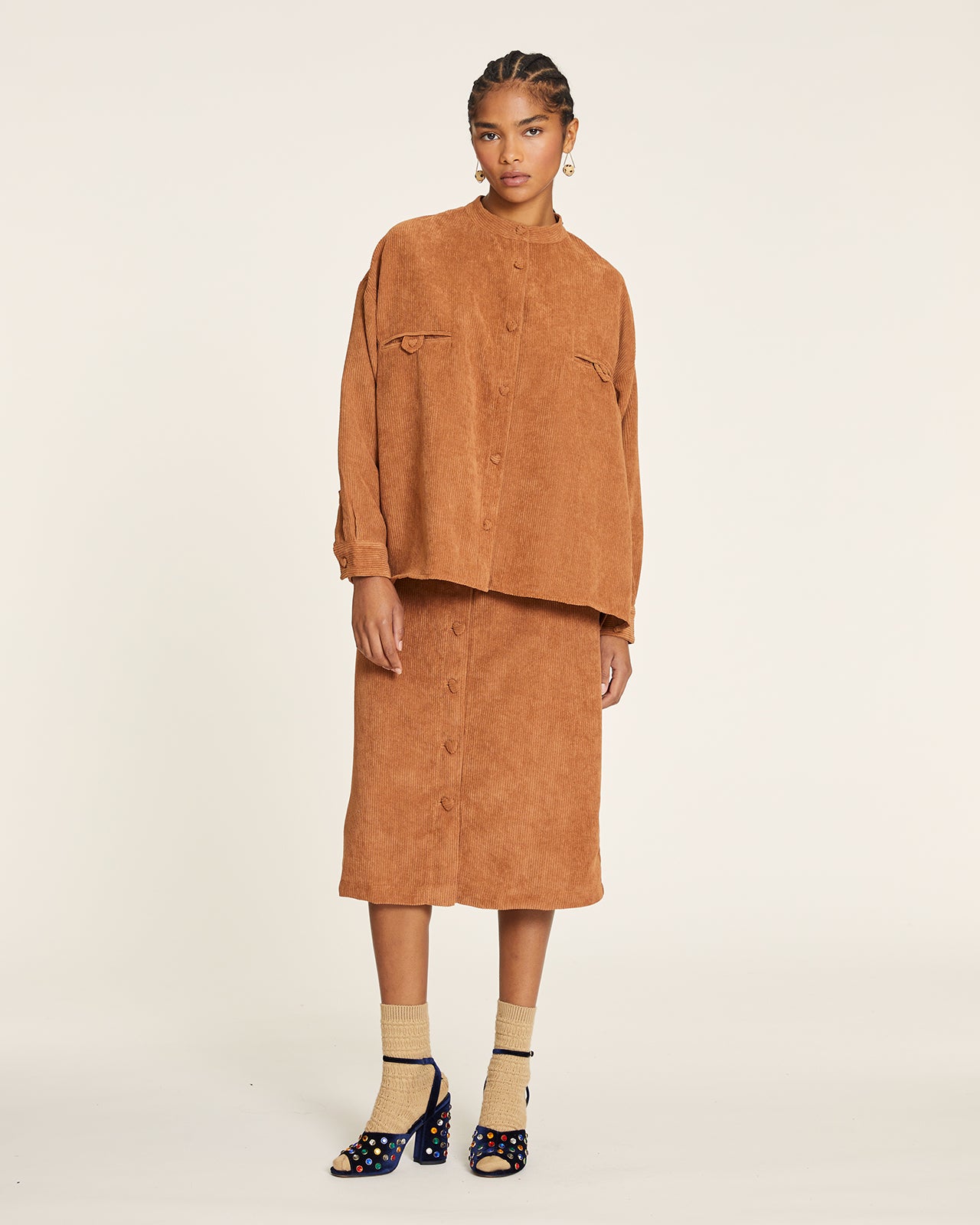 TOFFE MAO CORDUROY SHIRT