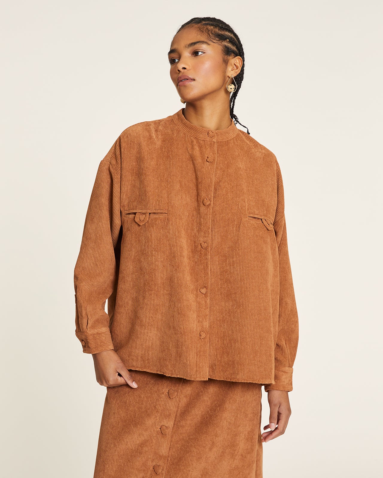 TOFFE MAO CORDUROY SHIRT