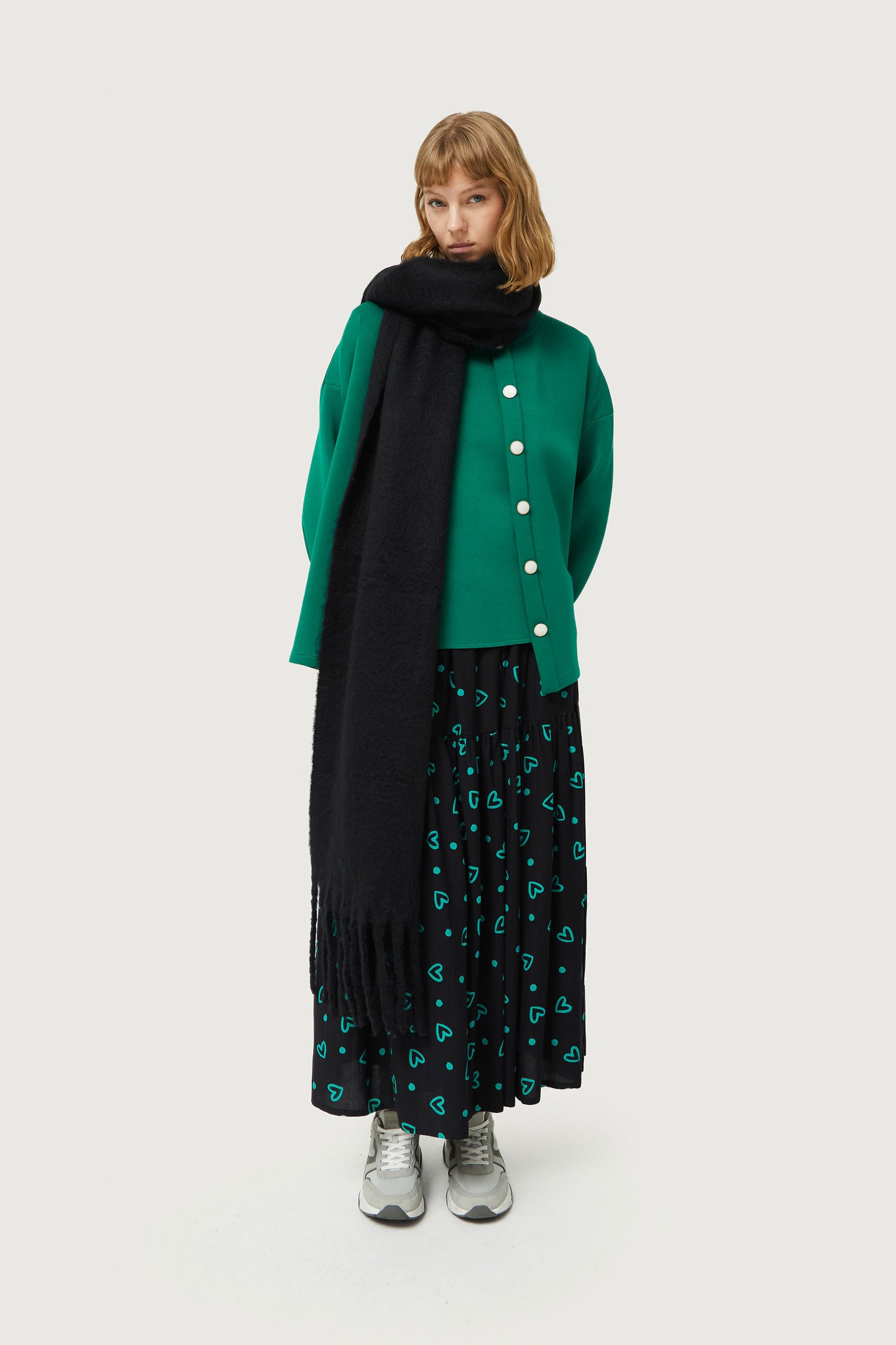 Green neoprene sweatshirt