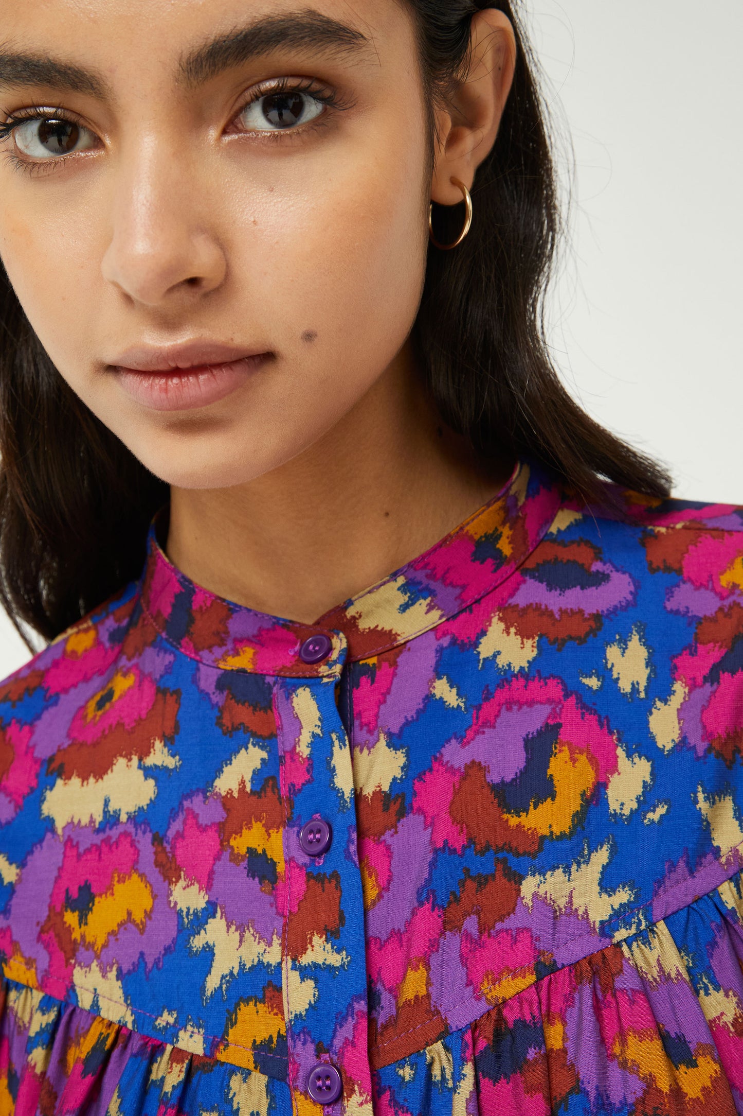 Dewberry Floral Print Short Dress