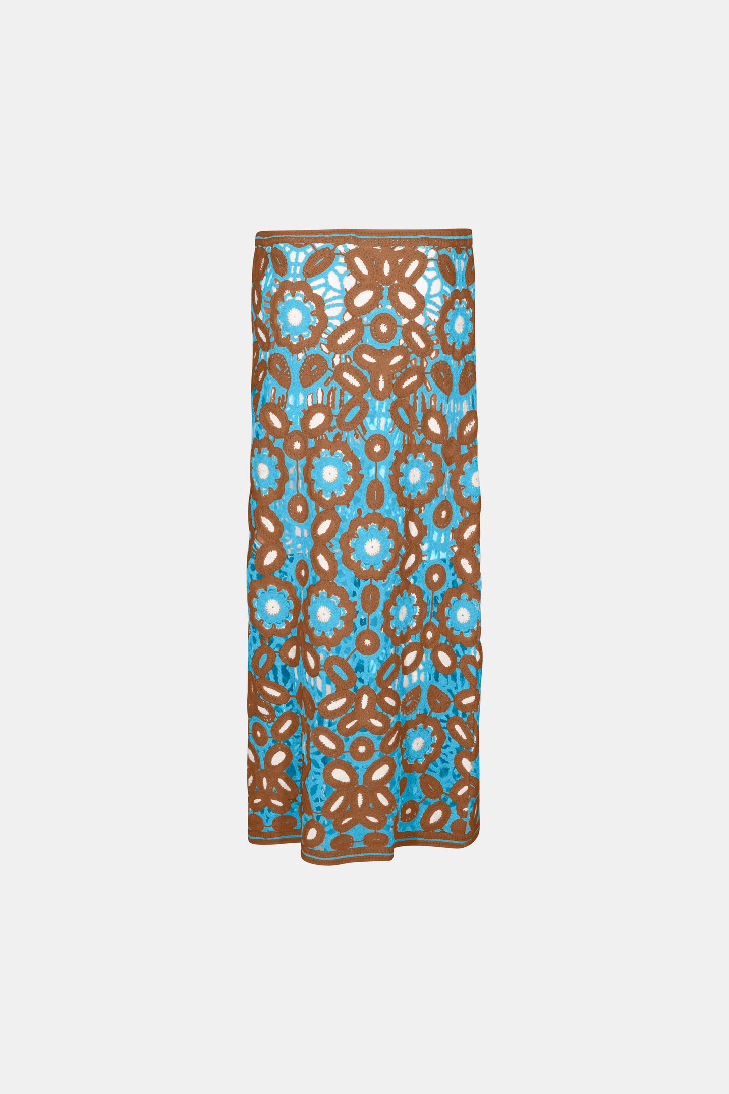 Knitted skirt blue/khaki