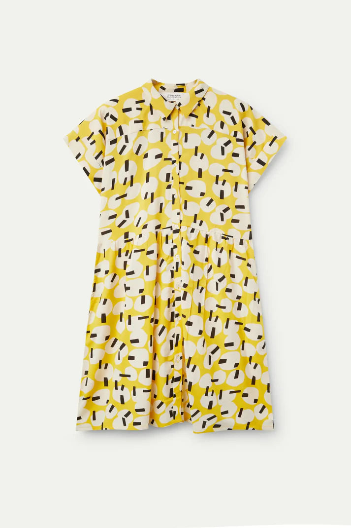 Onigiri geometric short shirt dress