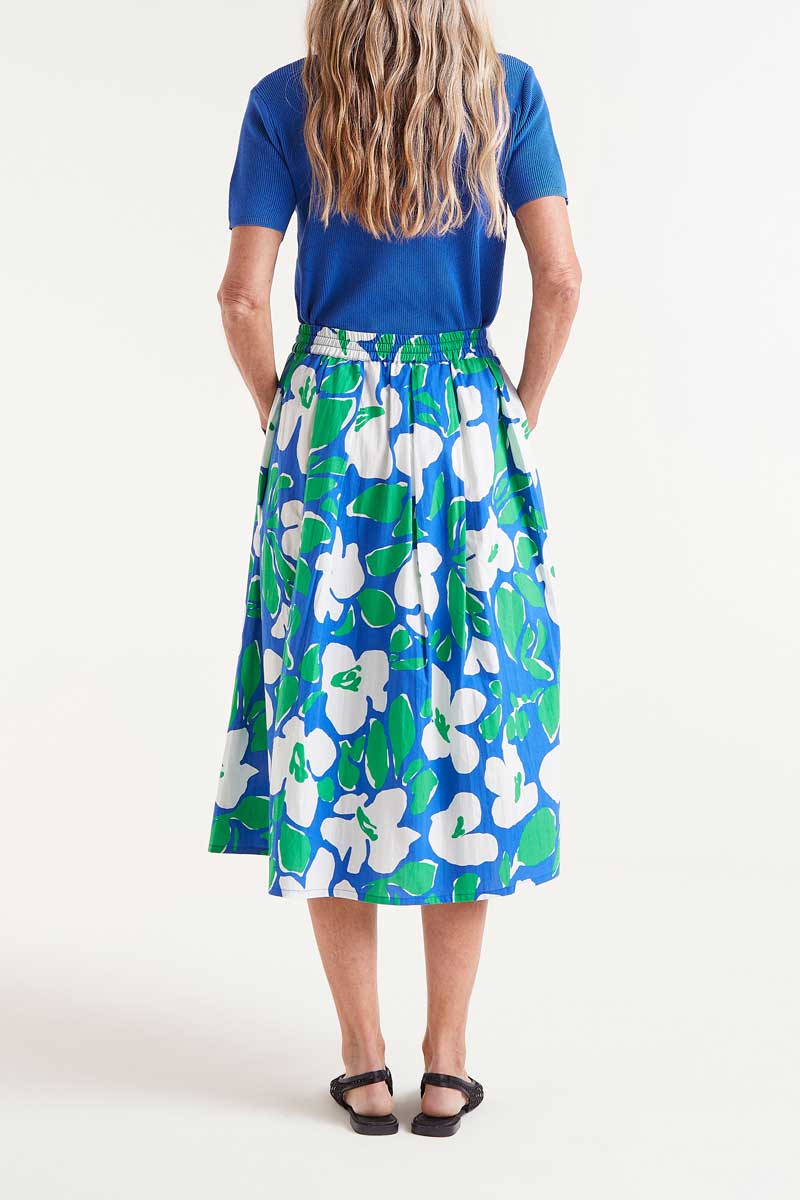 Bosco floral print midi skirt