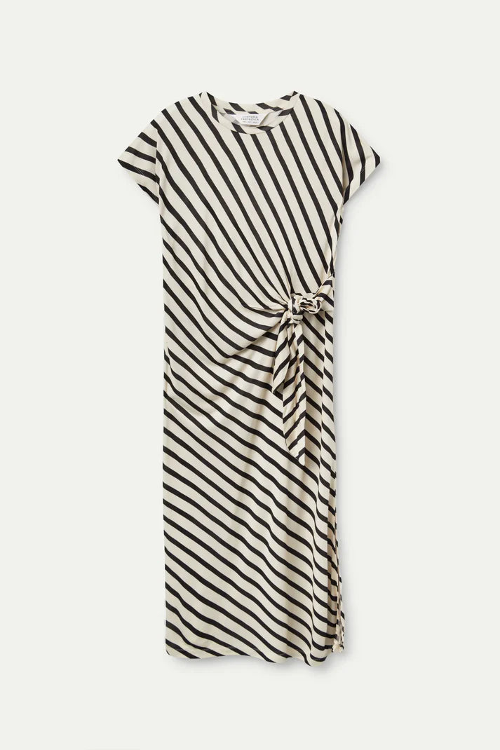Piano striped print midi dress