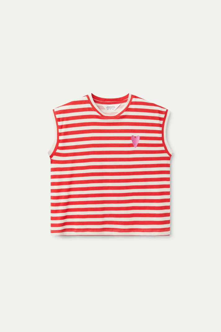 Red striped tank top
