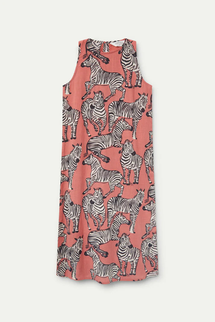 Safari print midi dress