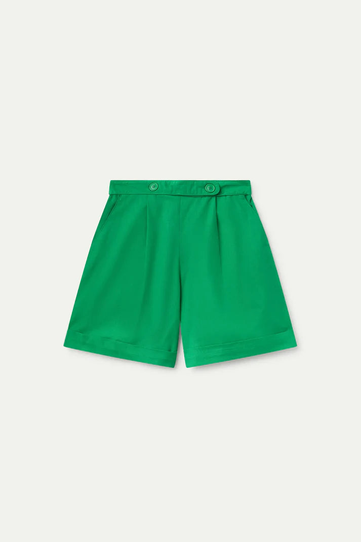 Green button shorts