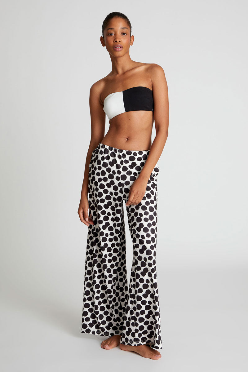 Terrazzo print straight trousers