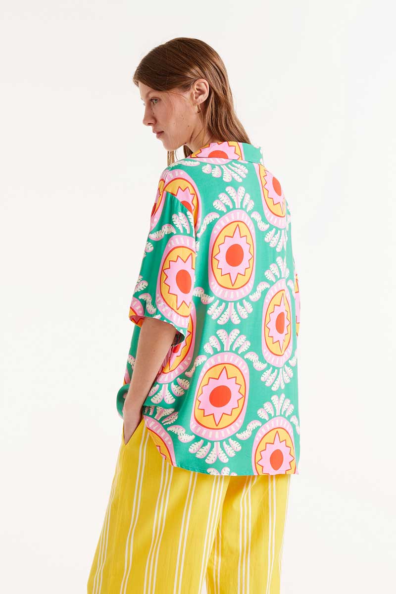 Curitiba print fluid shirt