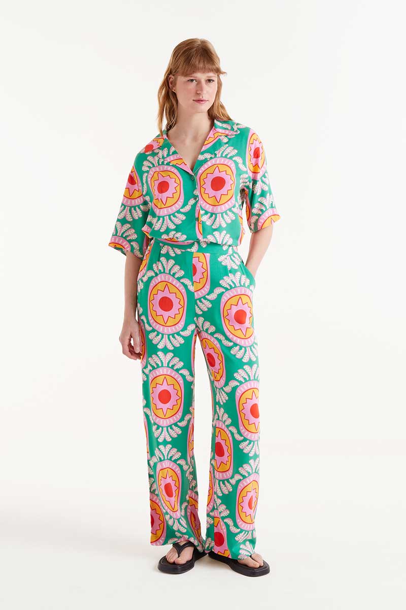 Curitiba printed straight pants