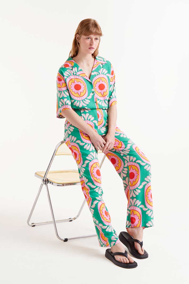 Curitiba printed straight pants