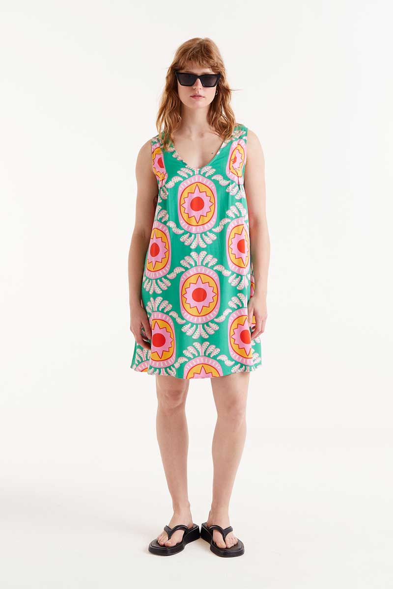 Curitiba printed short dress