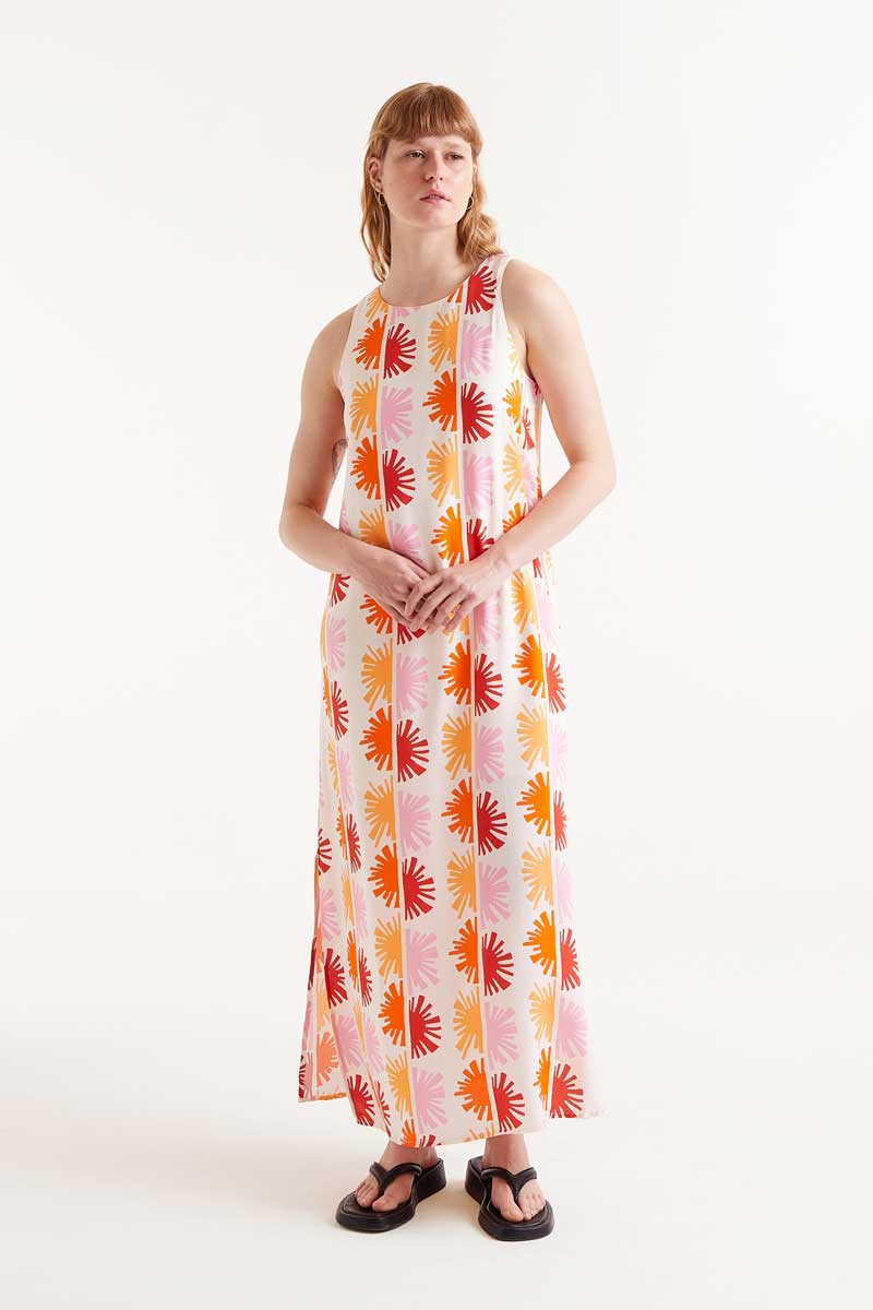 Solei printed long dress