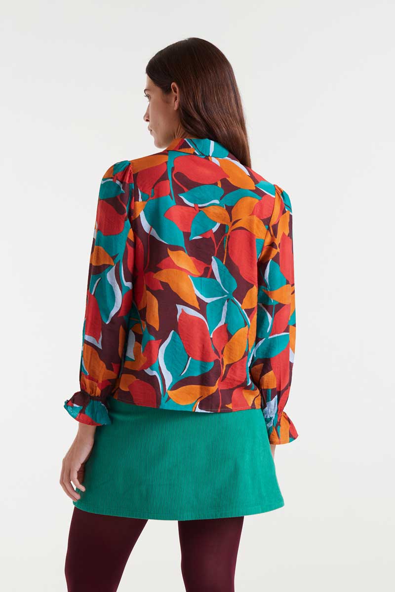 Ponziana print lightweight crepe shirt