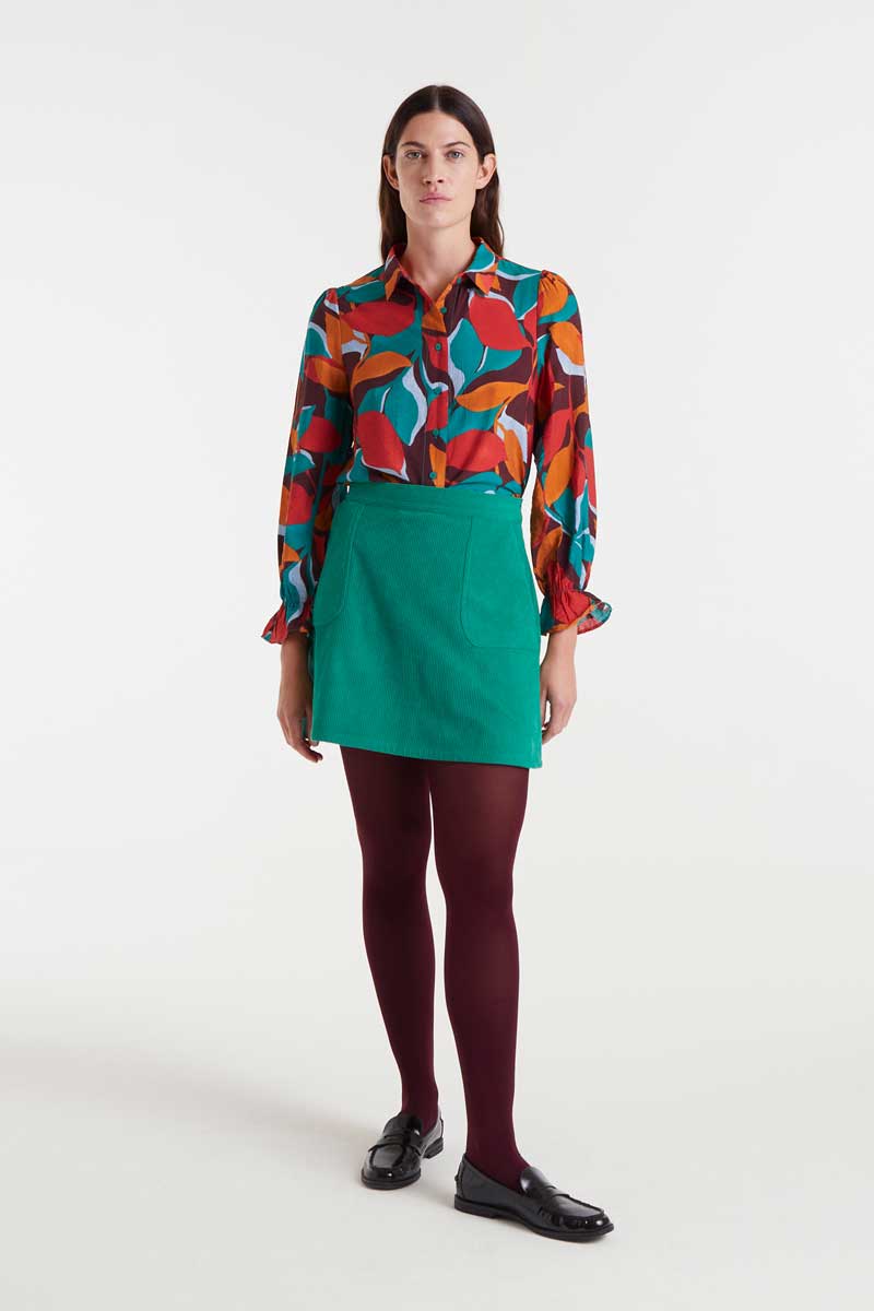 Ponziana print lightweight crepe shirt