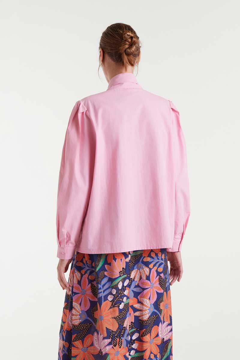 100% cotton pink bow shirt