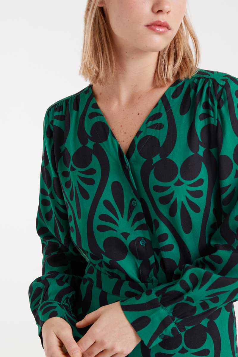 Baroque print shirt