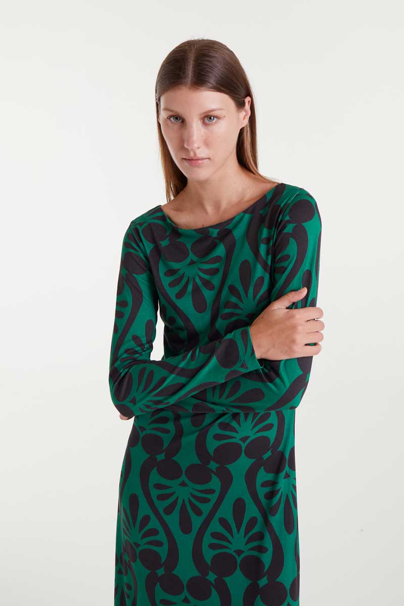 Long dress with Baroque print