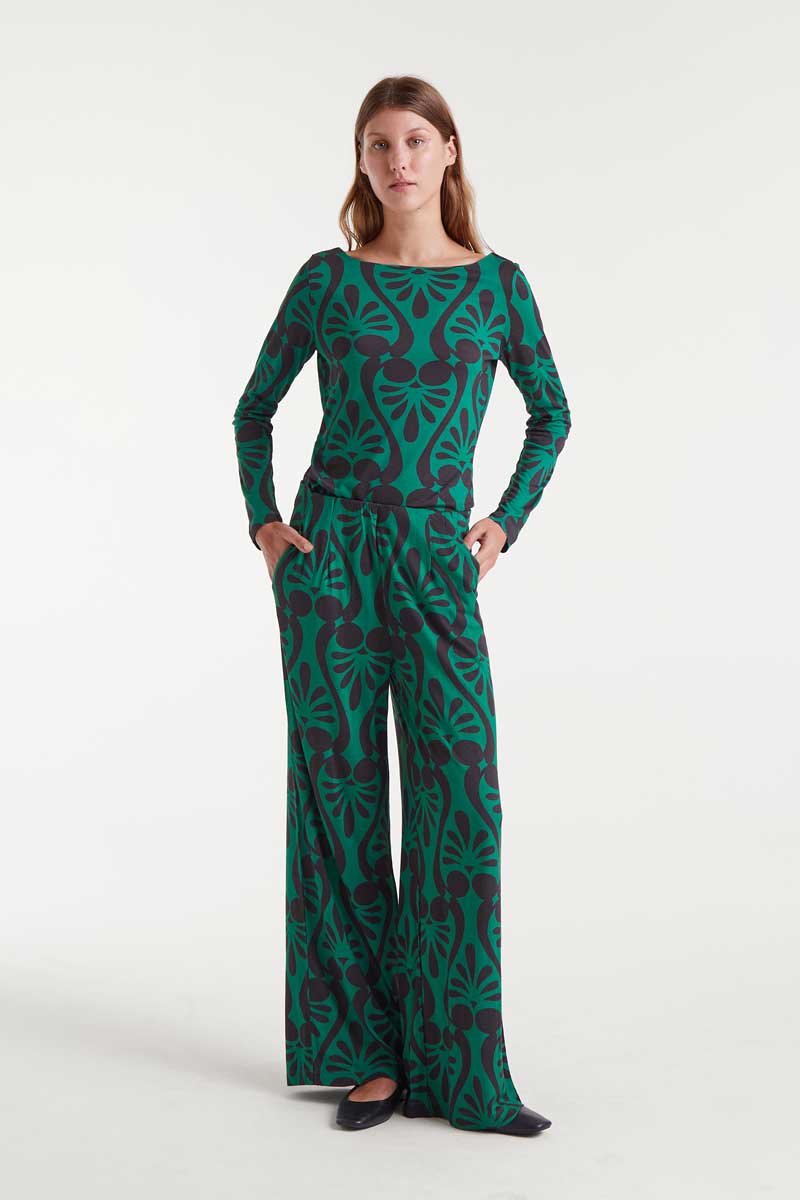 Trousers baroque print