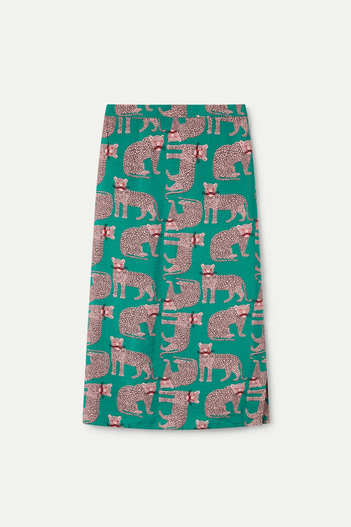 Onca print midi skirt