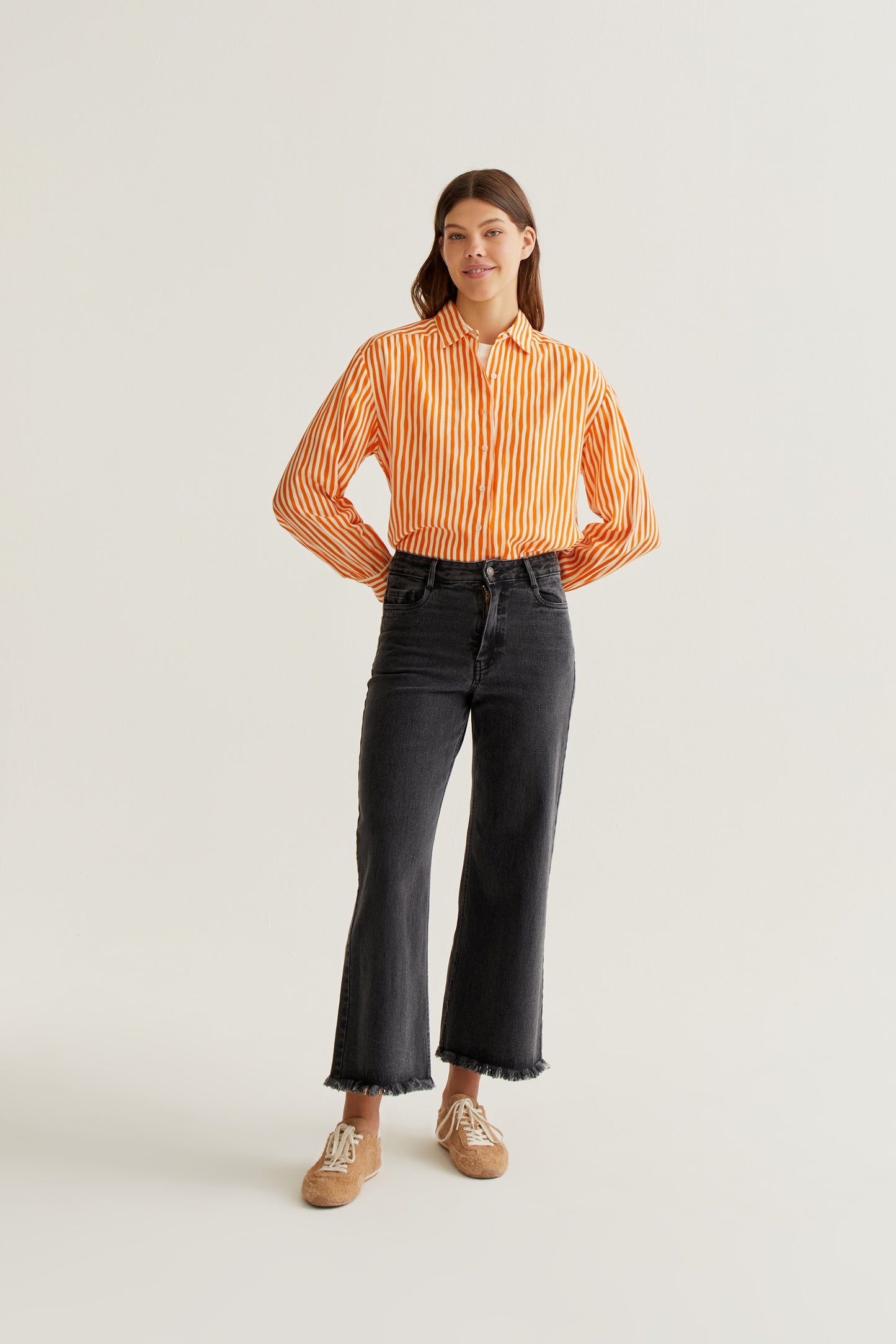 Shirt with Lavagna Orange print