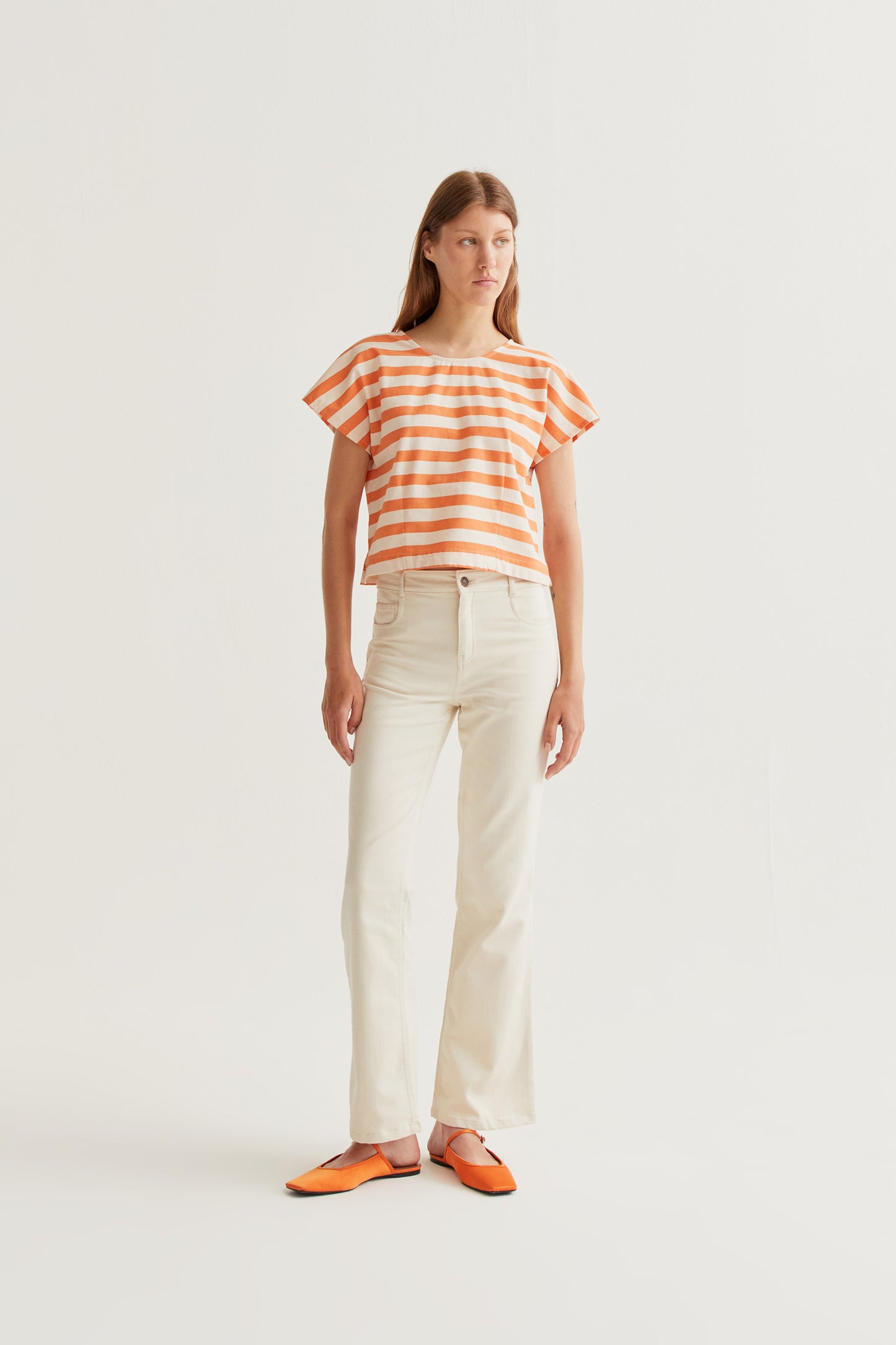 Bamboo Orange Print Top