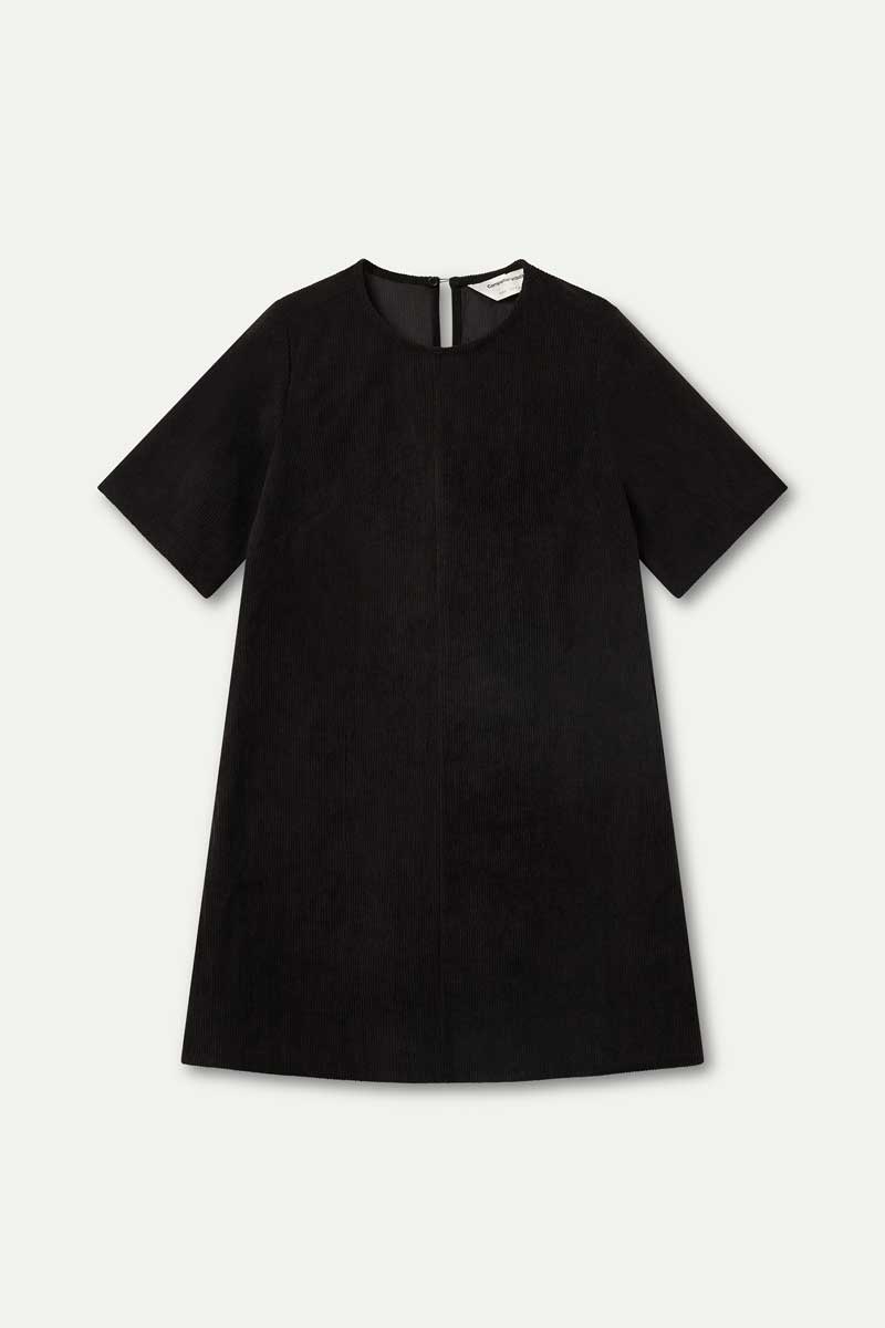 Black corduroy dress