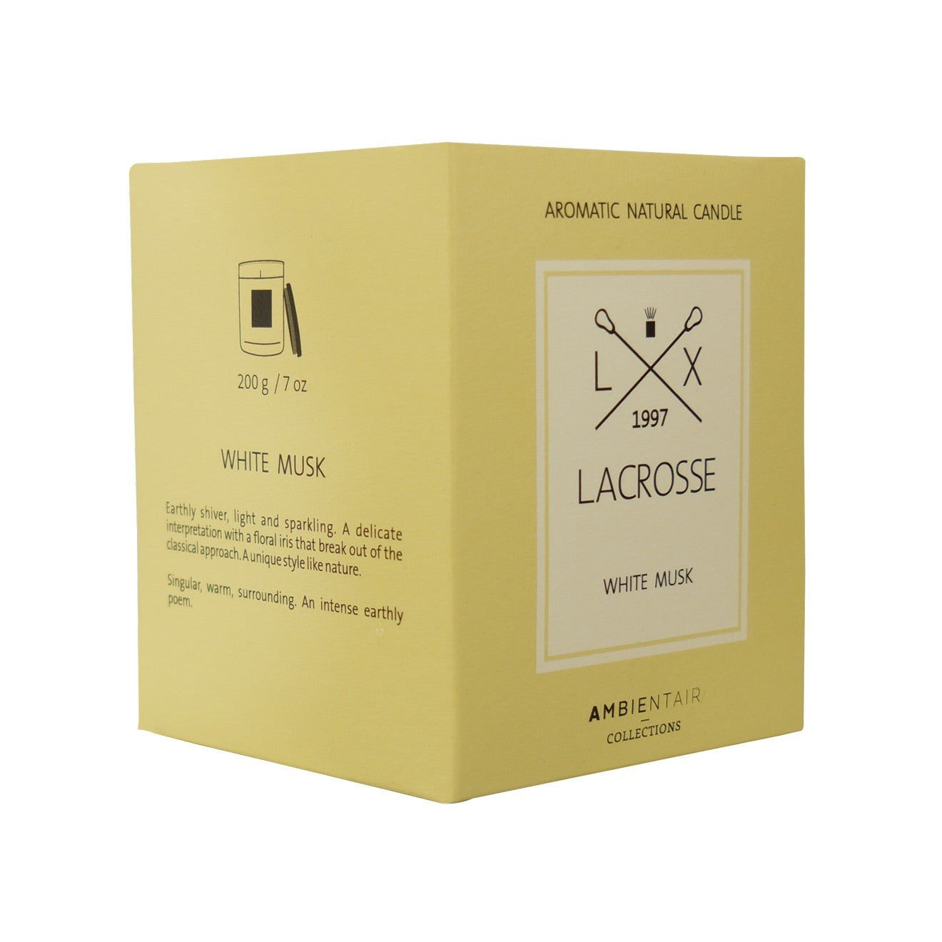 White Musk Φυτικό αρωματικό κερί με καπάκι 200gr