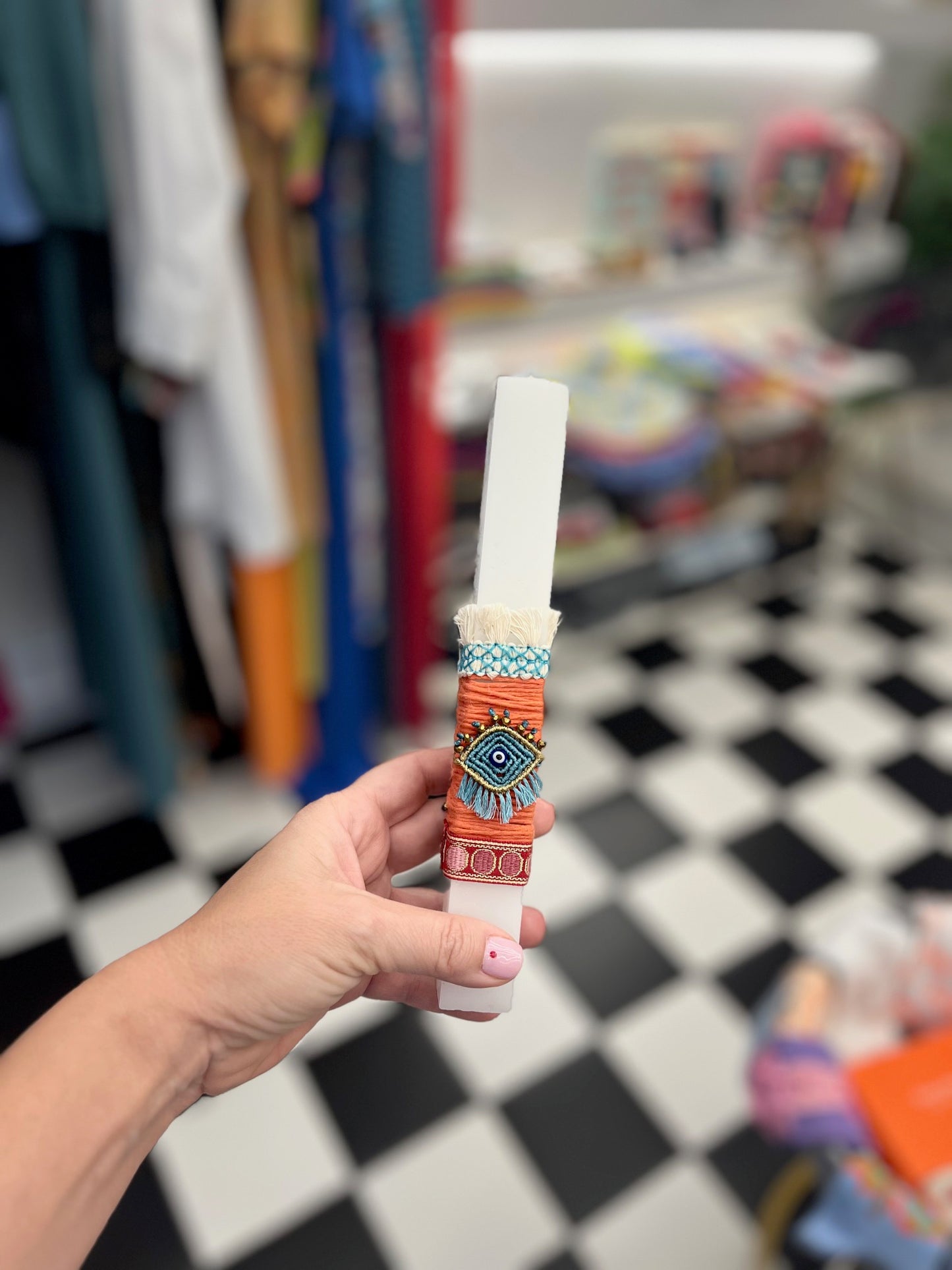 Easter Candle bracelet white