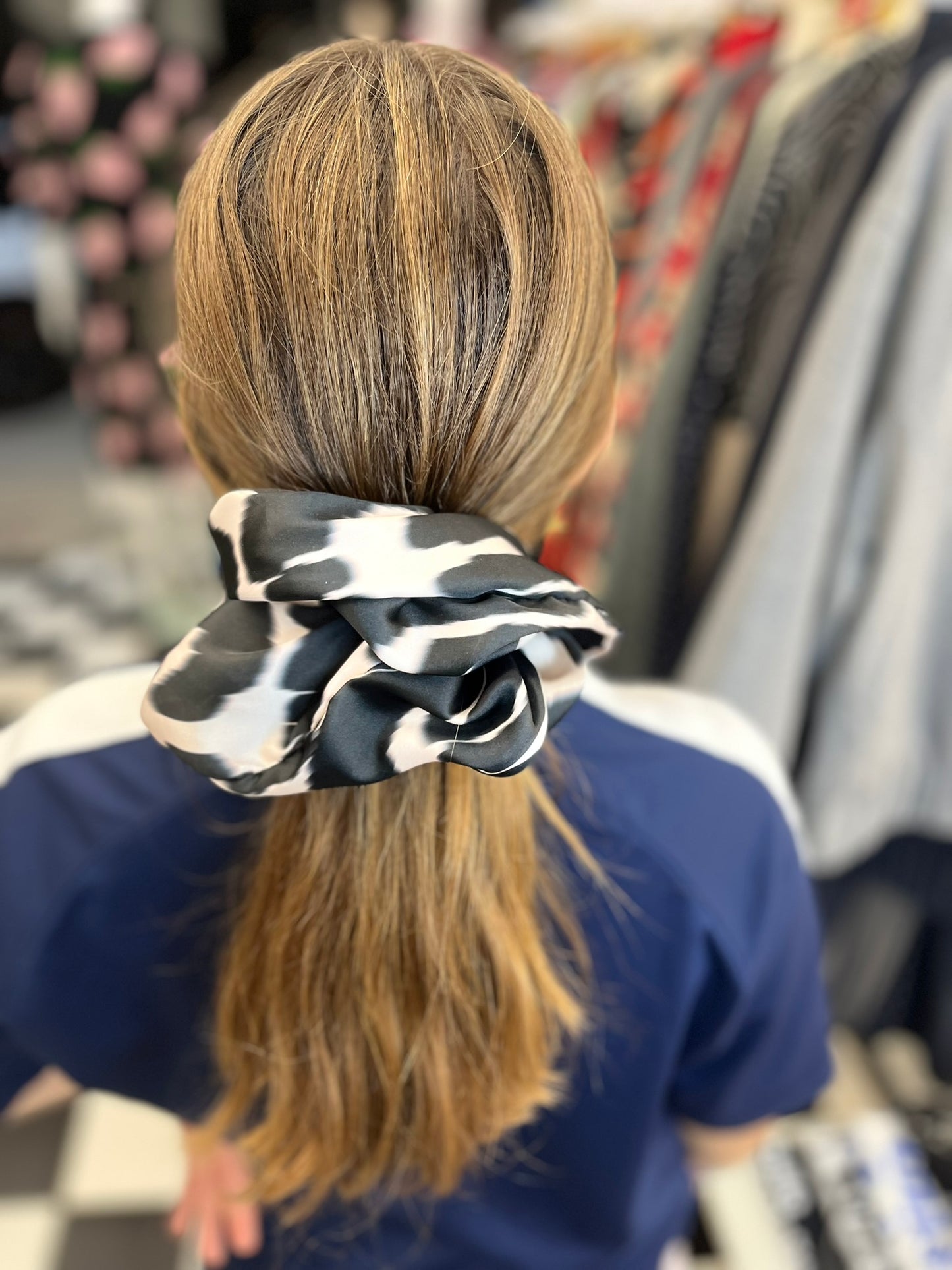 GIANT SCRUNCHIES - BLACK & WHITE ANIMAL PRINT