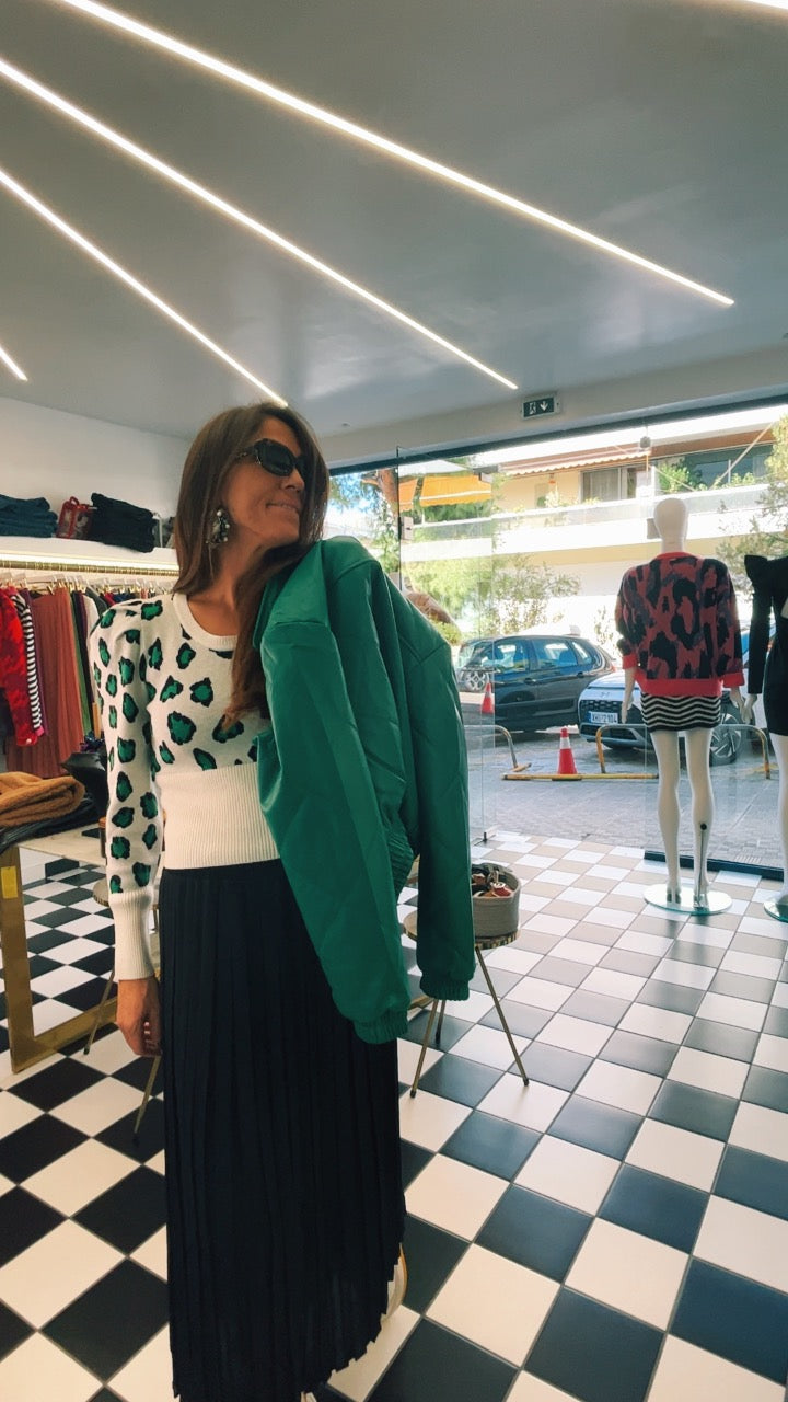 JACKET FAUX LEATHER GREEN