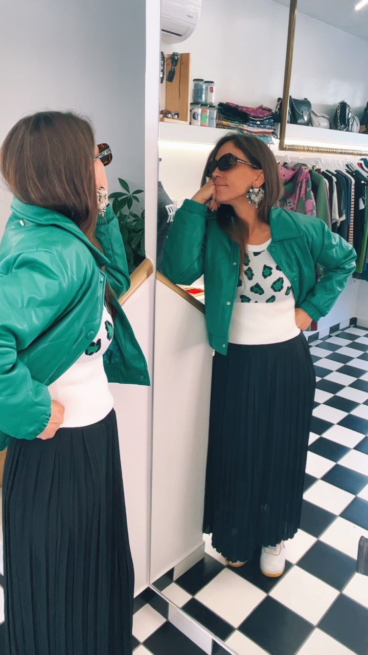 JACKET FAUX LEATHER GREEN