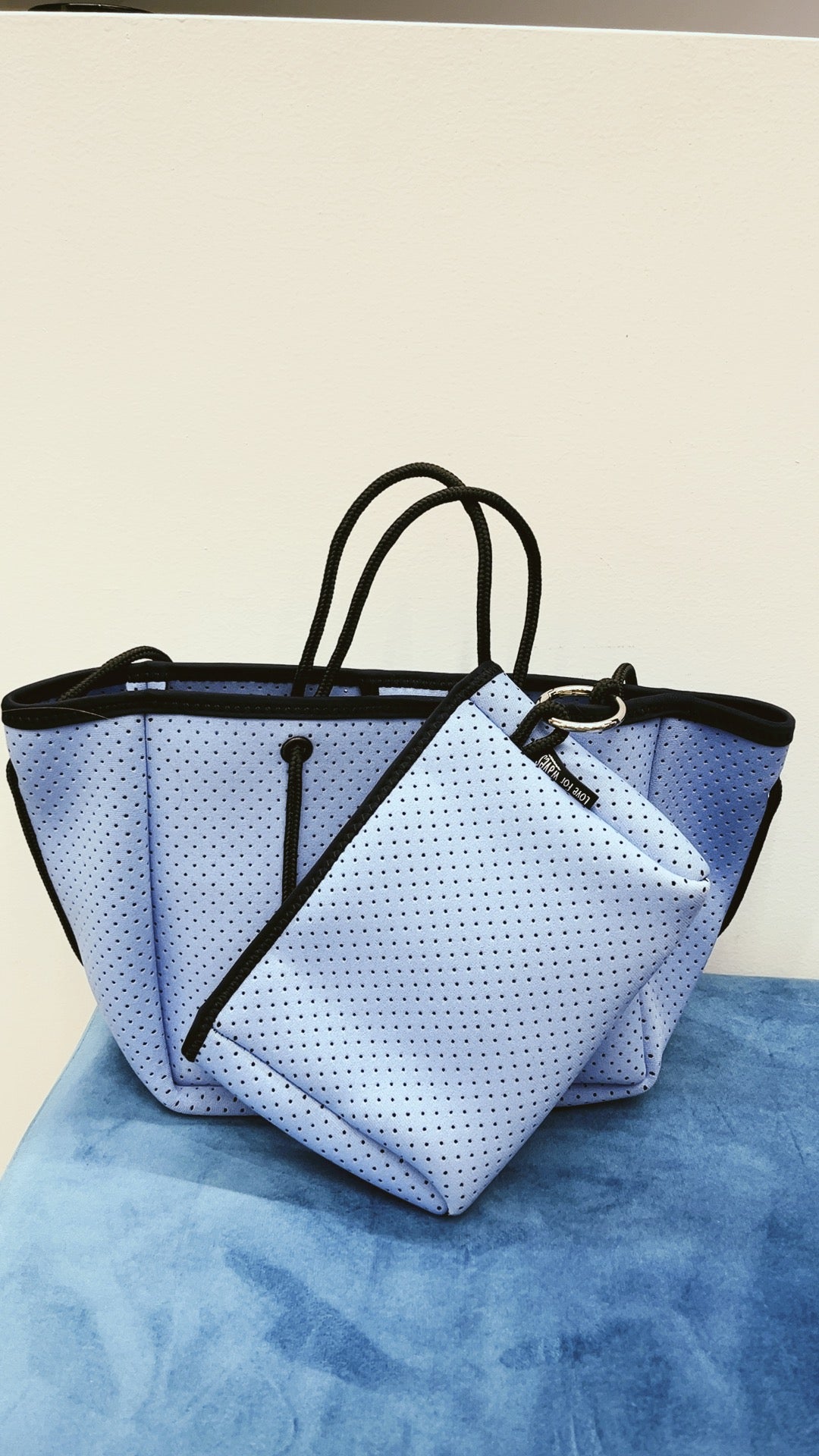Mini tote bag / Light blue