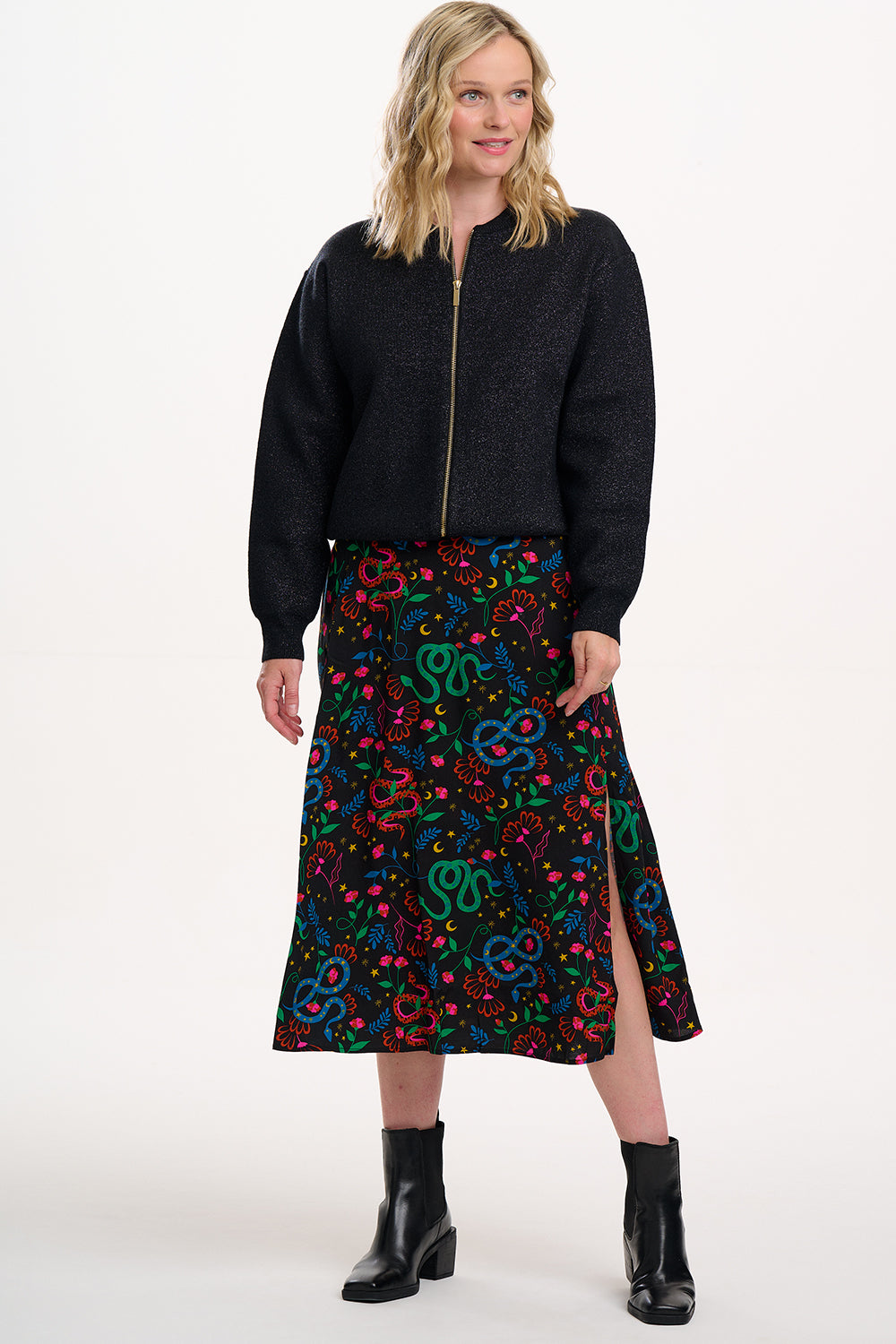 Solana Bomber Jacket - Black Sparkle