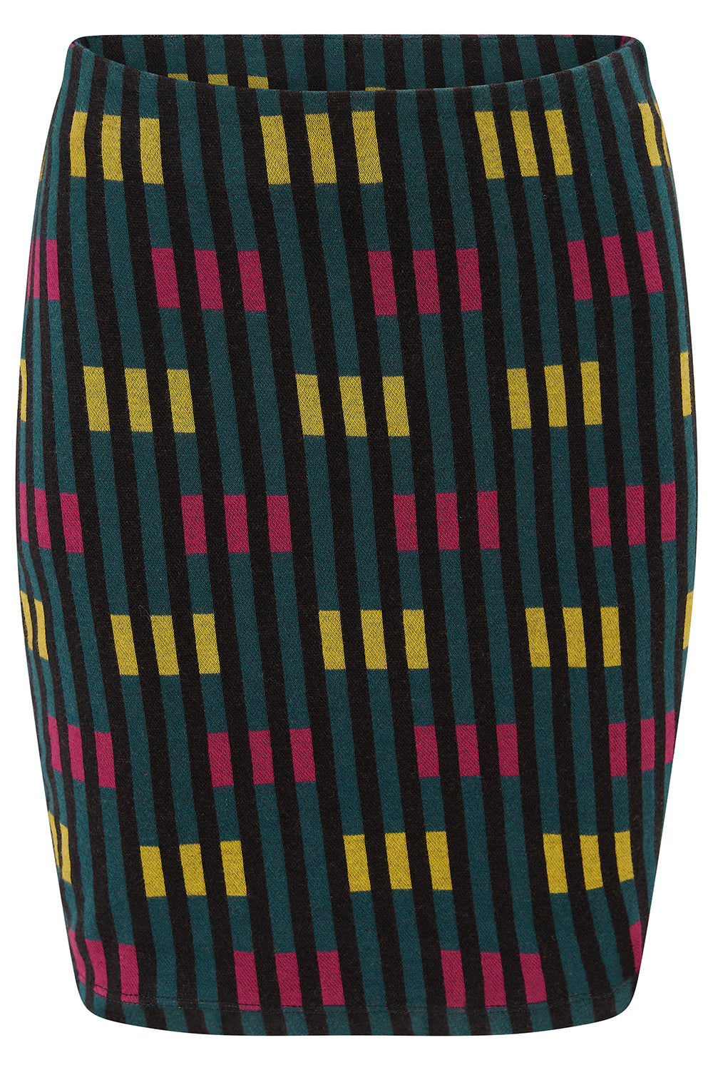 Litzy Jersey Jacquard Short Skirt Petrol Lights
