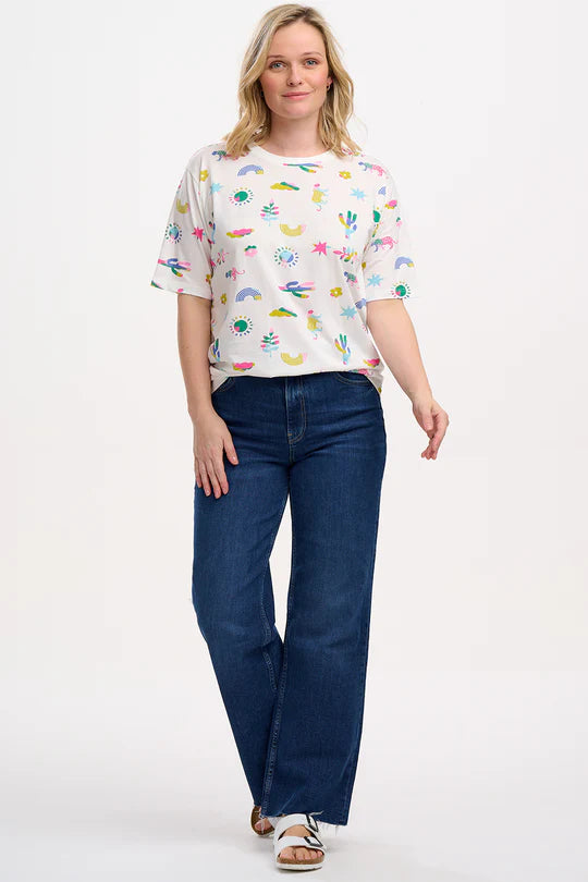 Kinsley Relaxed T-shirt - Off-White, Summer Joy