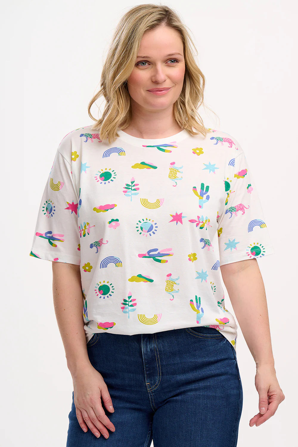 Kinsley Relaxed T-shirt - Off-White, Summer Joy