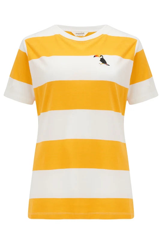 Maggie T-Shirt - Off-White/Yellow, Bold Toucan