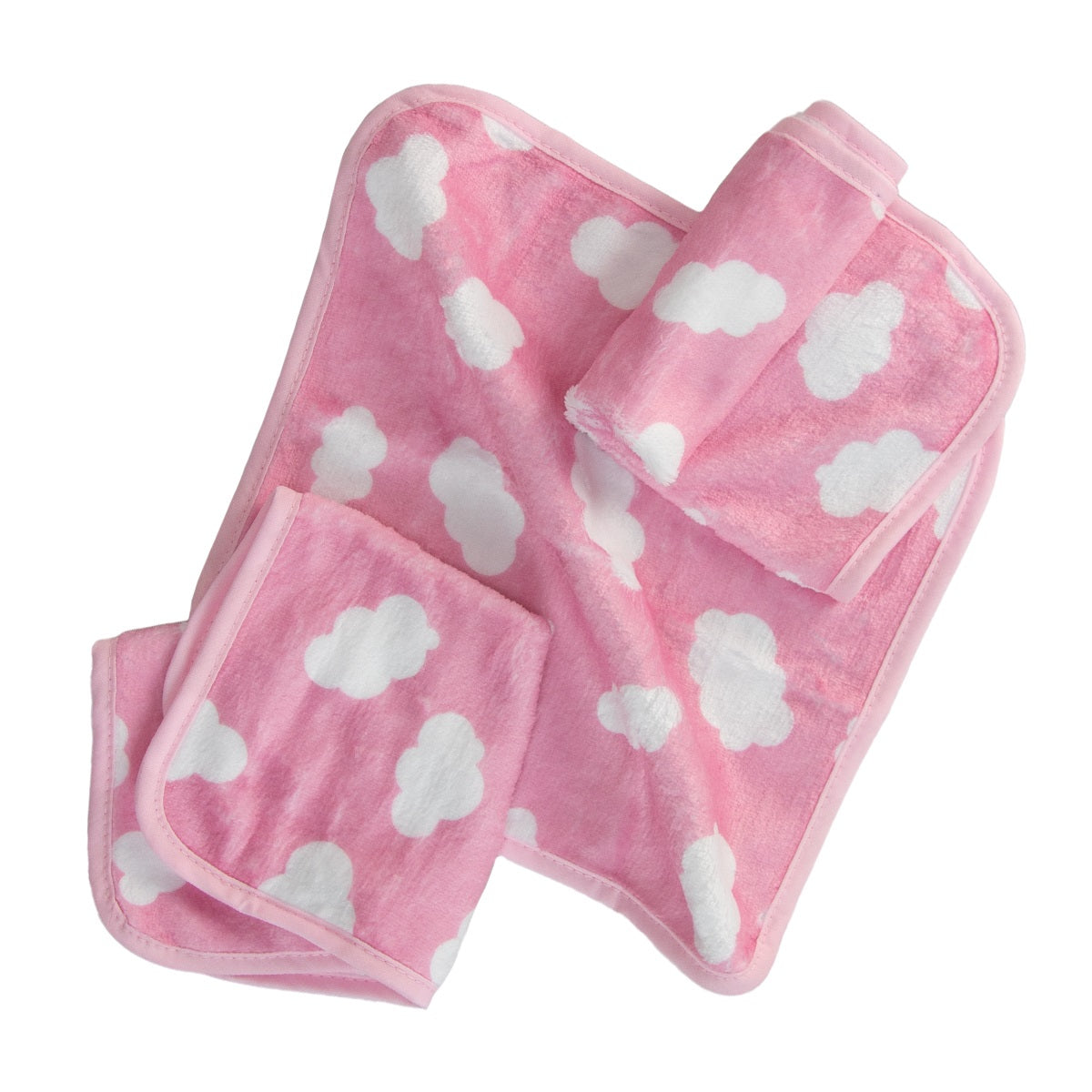 3 Επαναχρησιμοποιήσιμα, Pink Cloud πανάκια ντεμακιγιάζ & απολέπισης 16.5*12cm
