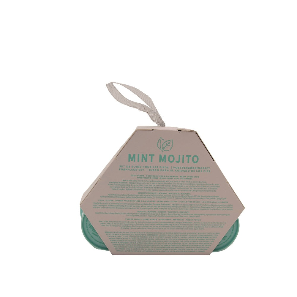 Σετ ποδιών με scrub 2*100ml ποδιών, λοσιόν & ελαφρόπετρα, Mint Mojito