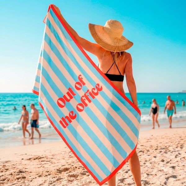 BEACH TOWEL "OUT OF THE OFFICE"