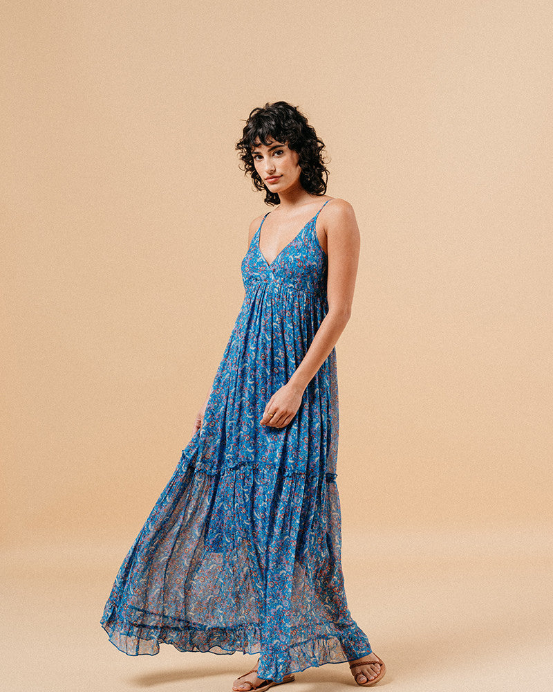 LONG DRESS BLEU MARION