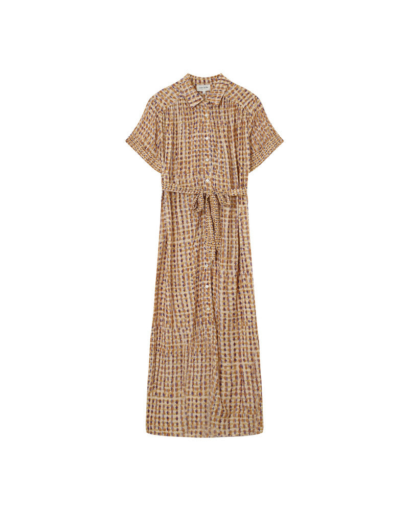 LONG DRESS OCRE MAUVE