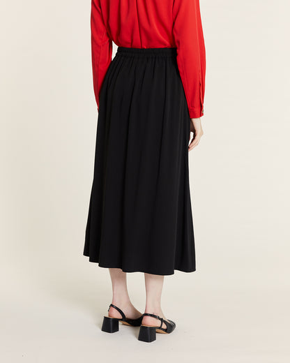 BLACK HEART BUTTON SKIRT