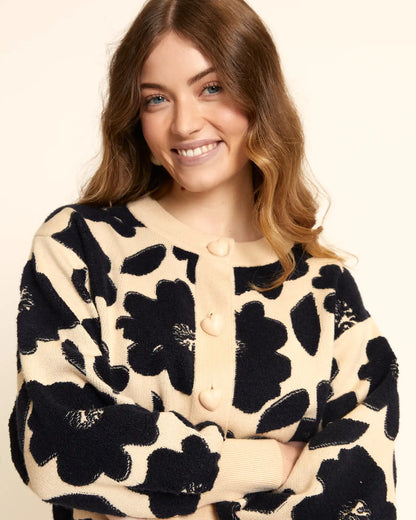 REBECA FLORAL BEIGE
