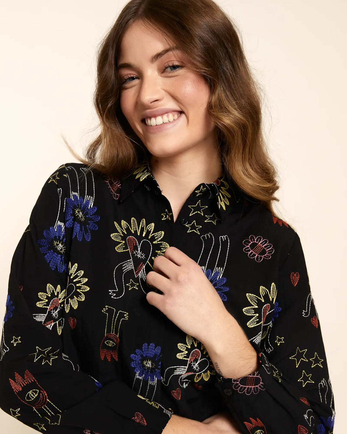 "Love" Embroidered Shirt