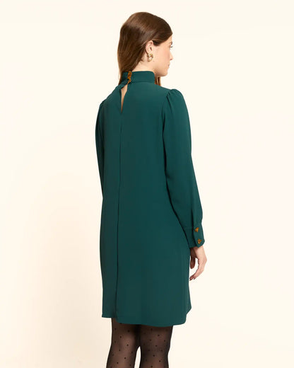 Green High-Neck Dress