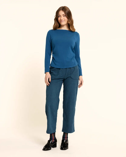 Green Corduroy Trousers with Pockets