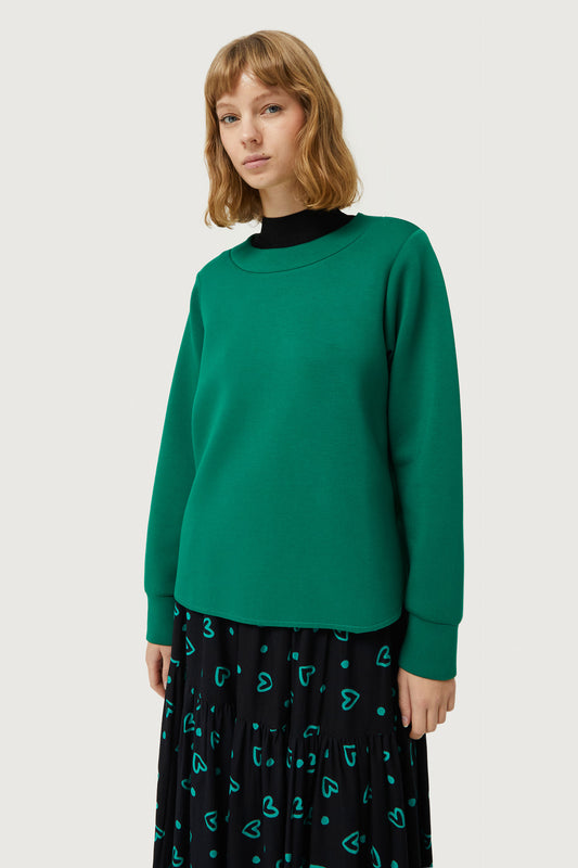 Green neoprene sweatshirt